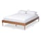 Baxton Studio Colette Ash Walnut Finished Wood Queen Size Platform Bed Frame 161-10185 - alternate 2